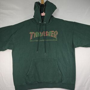 Thrasher Skateboard Hoodie Davis Forest Green Men's Size Large Unisex Aztec